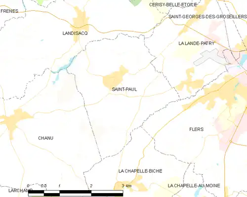 Detailkaart van de gemeente