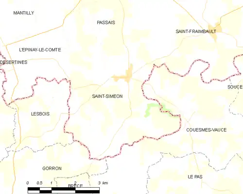 Detailkaart van de gemeente