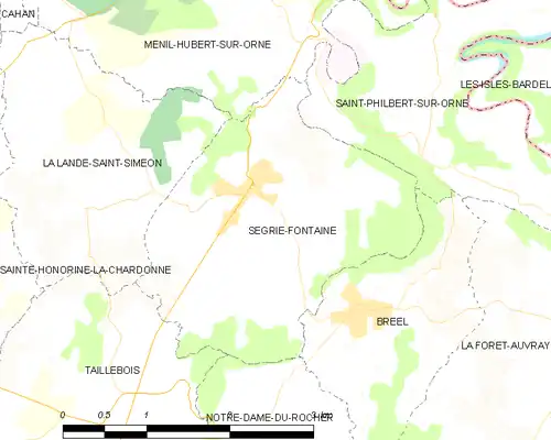Detailkaart van de gemeente
