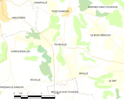 Detailkaart van de gemeente