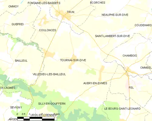 Detailkaart van de gemeente