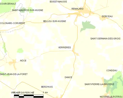 Detailkaart van de gemeente