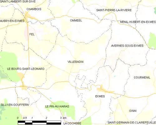 Detailkaart van de gemeente