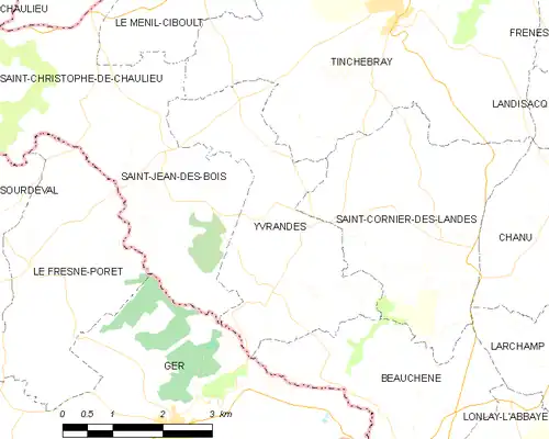 Detailkaart van de gemeente