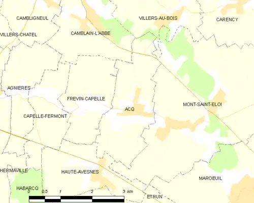 Detailkaart van de gemeente