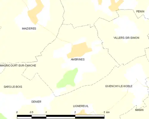 Detailkaart van de gemeente