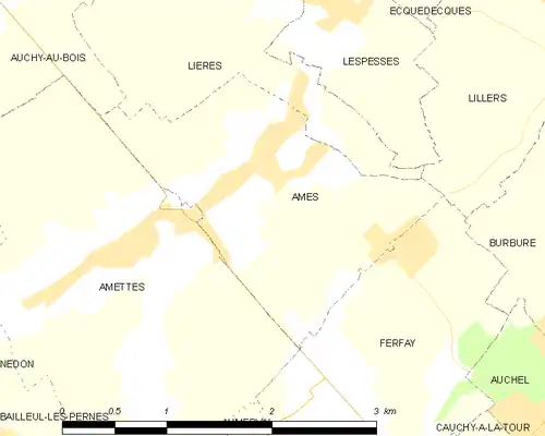 Detailkaart van de gemeente