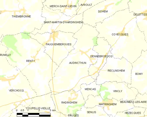 Detailkaart van de gemeente