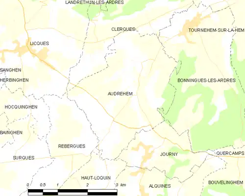 Detailkaart van de gemeente