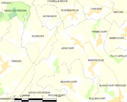 Detailkaart van de gemeente