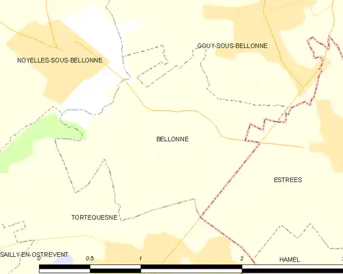 Detailkaart van de gemeente