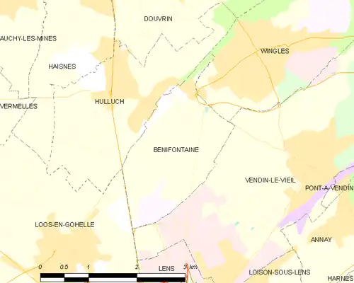 Detailkaart van de gemeente