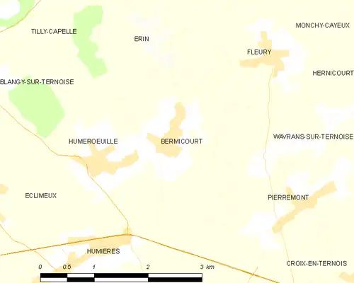 Detailkaart van de gemeente