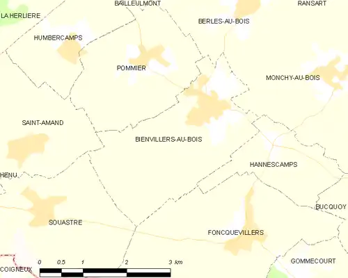 Detailkaart van de gemeente
