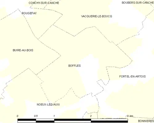 Detailkaart van de gemeente