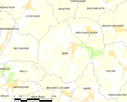 Detailkaart van de gemeente