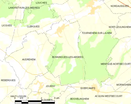 Detailkaart van de gemeente