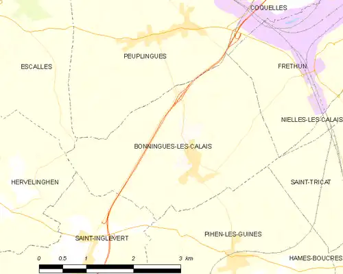 Detailkaart van de gemeente