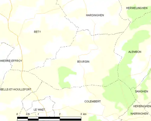 Detailkaart van de gemeente