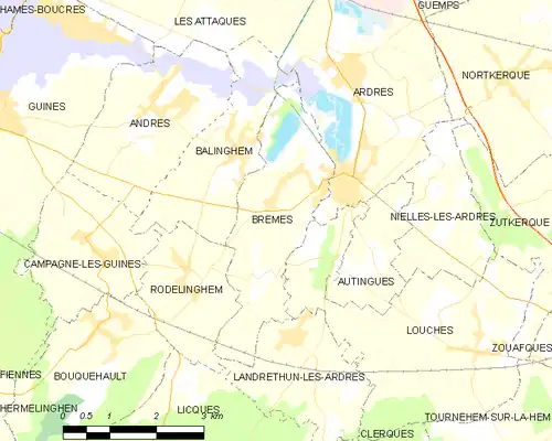 Detailkaart van de gemeente