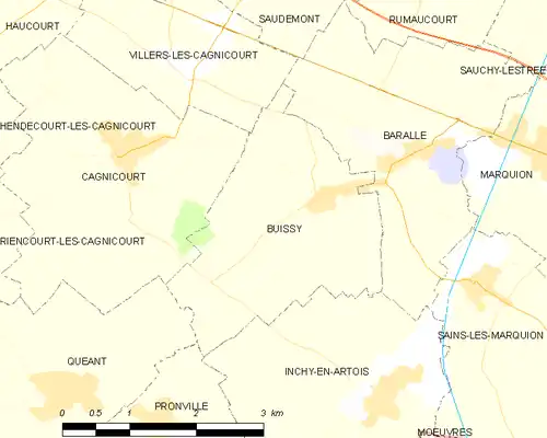 Detailkaart van de gemeente