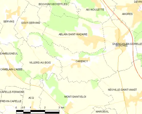 Detailkaart van de gemeente