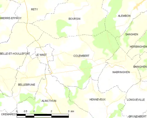 Detailkaart van de gemeente