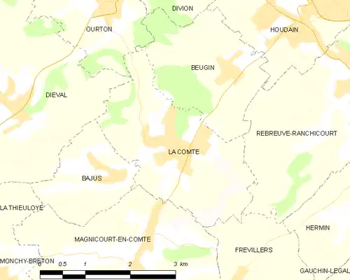 Detailkaart van de gemeente