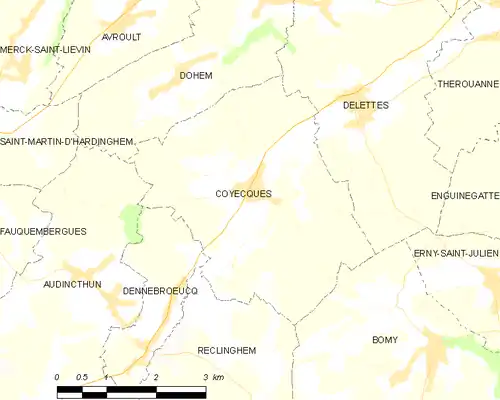 Detailkaart van de gemeente