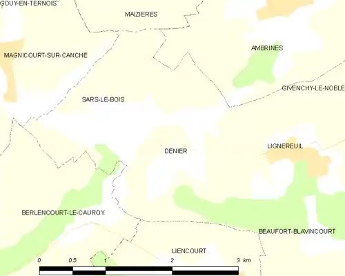 Detailkaart van de gemeente