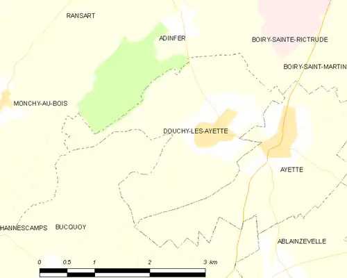 Detailkaart van de gemeente