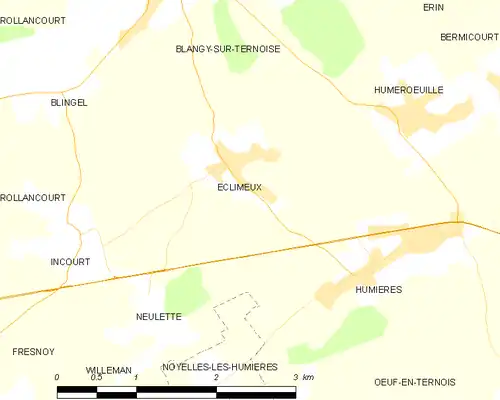 Detailkaart van de gemeente