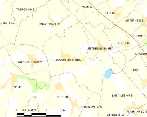 Detailkaart van de gemeente