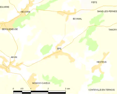 Detailkaart van de gemeente