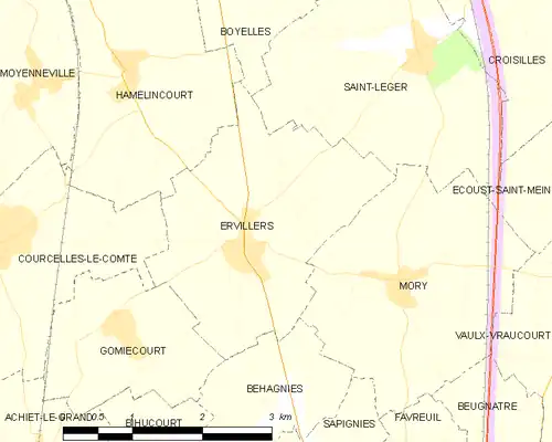 Detailkaart van de gemeente