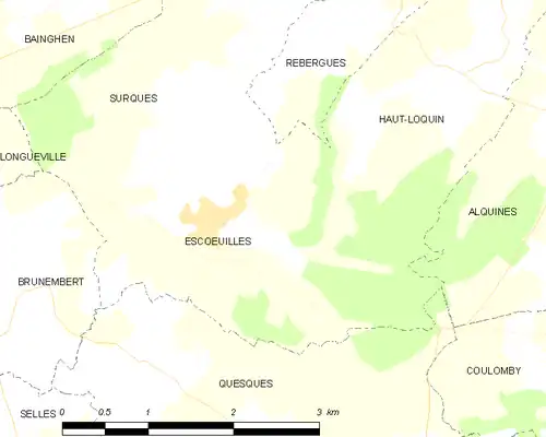 Detailkaart van de gemeente