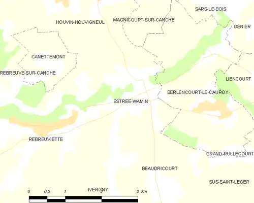 Detailkaart van de gemeente