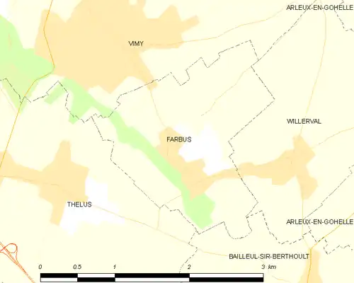 Detailkaart van de gemeente