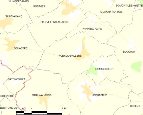 Detailkaart van de gemeente