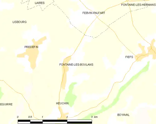 Detailkaart van de gemeente