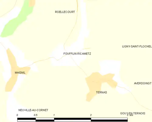 Detailkaart van de gemeente