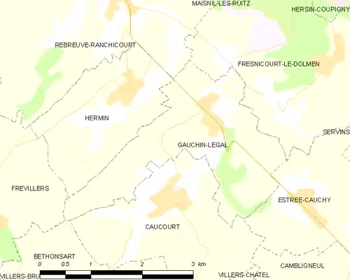 Detailkaart van de gemeente