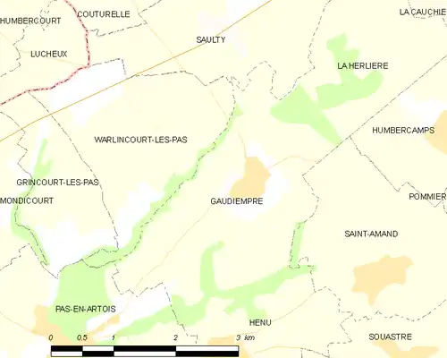 Detailkaart van de gemeente