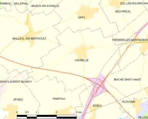 Detailkaart van de gemeente