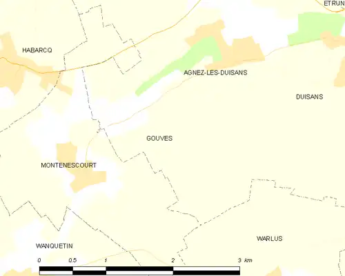 Detailkaart van de gemeente