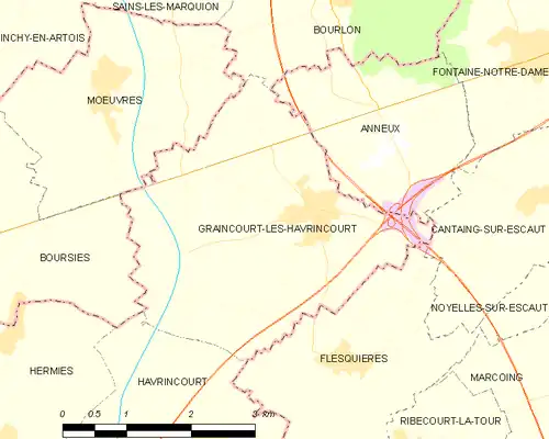 Detailkaart van de gemeente