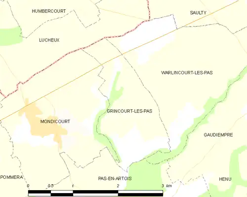 Detailkaart van de gemeente