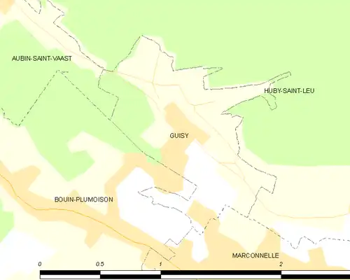 Detailkaart van de gemeente