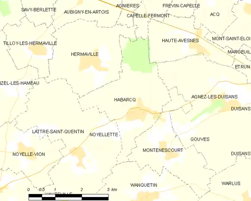 Detailkaart van de gemeente