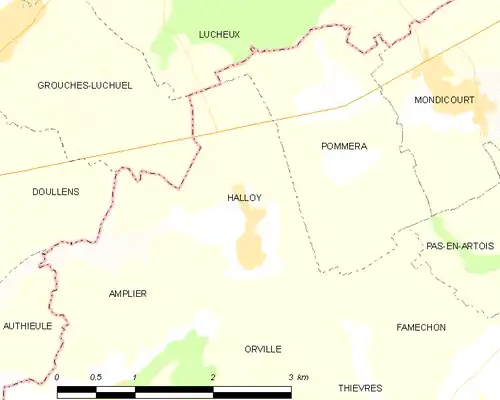 Detailkaart van de gemeente